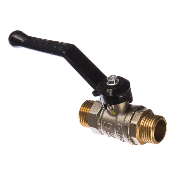 Кран 1/2" НН шаровый LD Pride (чёрная ручка) (LD 47.305.15) Кран 1/2" НН шаровый LD Pride (чёрная ручка) (LD 47.305.15)