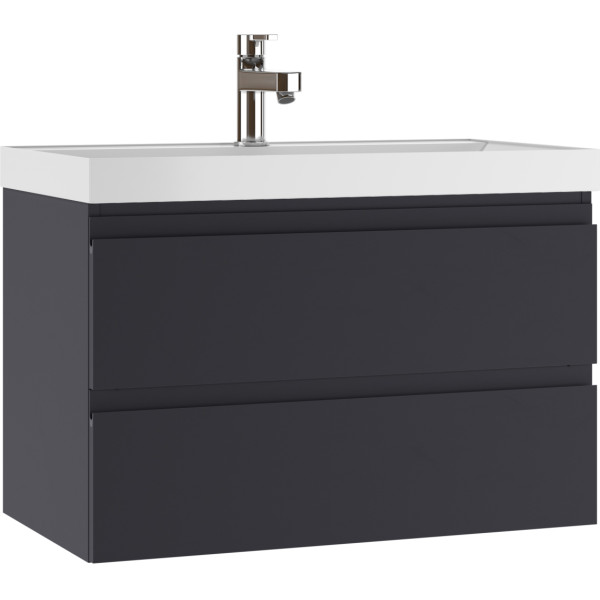 Тумба подвесная под умывальник Classica 80 Graffo графит матовый В2 Домино (DGr2106T) Тумба подвесная под умывальник Classica 80 Graffo графит матовый В2 Домино (DGr2106T)