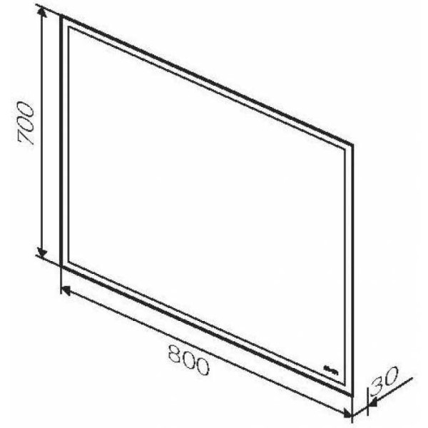 Зеркало с подсветкой AM.PM Gem 80 (M91AMOX0801WG)