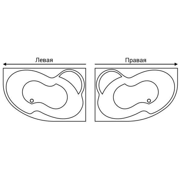 Ванна акриловая Triton Мари 170x110 левая (V77)