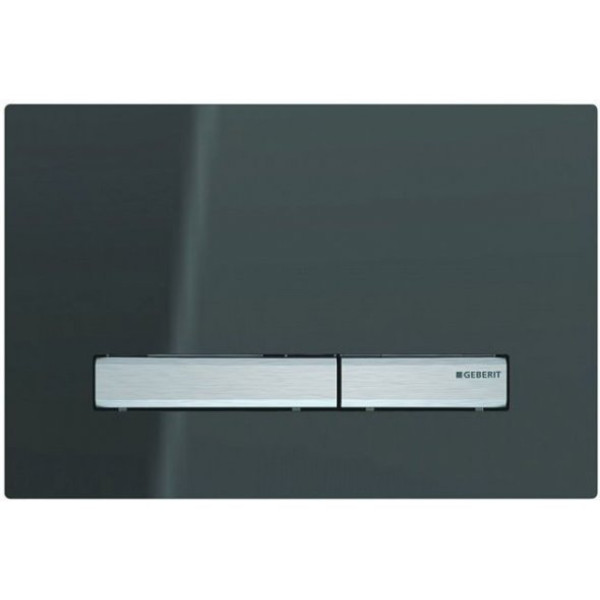 Клавиша смывная Geberit Sigma 50 хром черная, зеркальное дымчатое стекло (115.788.SD.2)