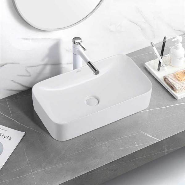 Раковина накладная ABBER Rechteck 60,5x35 белая (AC2204)