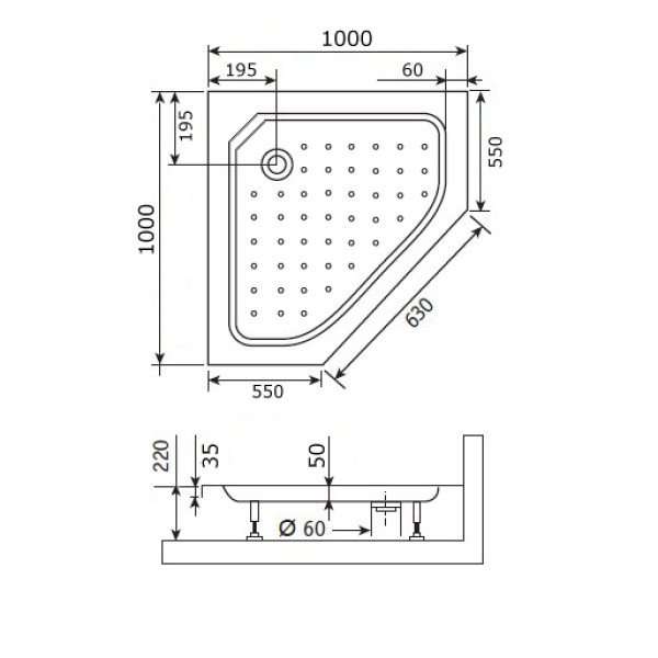 Душевой поддон RGW STYLE-TR 100x100 белый (16180500-11)