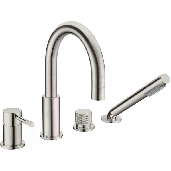 Смеситель на борт ванны Boheme Uno NB (никель) (460-NB)