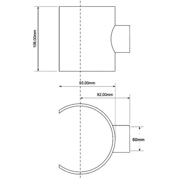 Переход McAlpine 110х50 (врезной) (MRSOB-50)