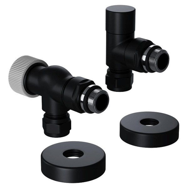 Комплект термостатический осевой 1/2"х15 мм Royal Thermo Design Pro М30х1,5 (Черный) (RATVXO11215BL)