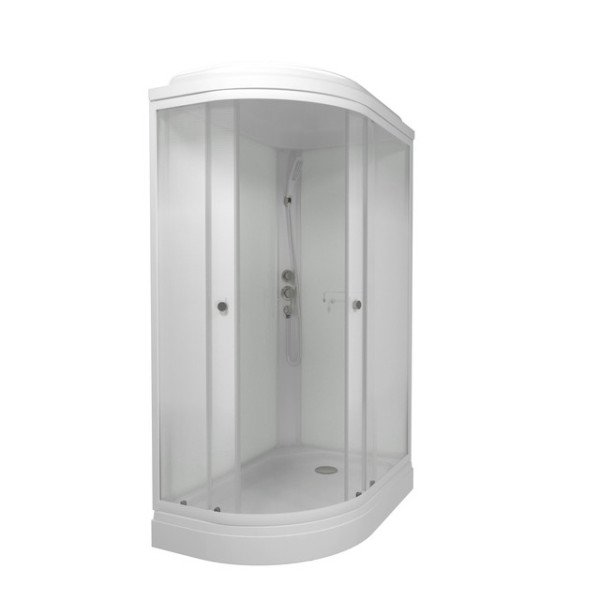 Душевая кабинаTriton Коралл 120x80 правосторонняя стекло прозрачное квадраты, профиль белый (DK384)