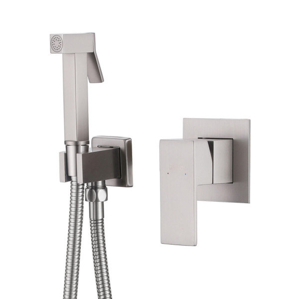 Смеситель с гигиеническим душем Abber Daheim сатин (AF8225SP)