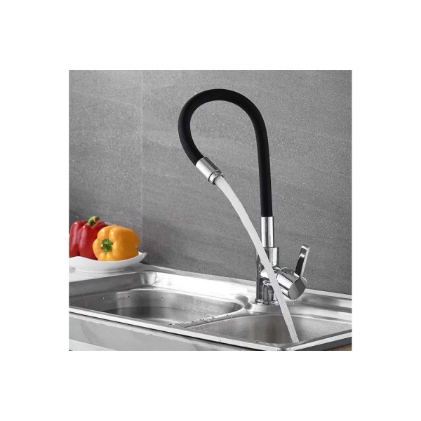 Излив для смесителя гибкий Ledeme черный (L7503-2)