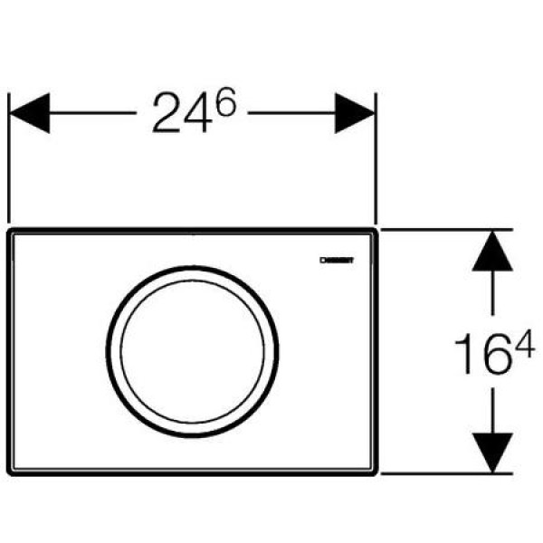 Клавиша смывная Geberit Delta 11 хром матовый (115.120.46.1)