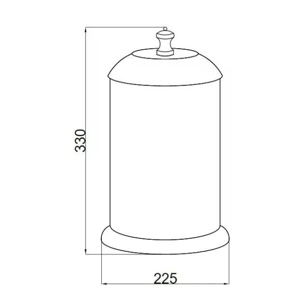 Ведро для мусора Boheme Palazzo 22,5x22,5x33 золото (10158)