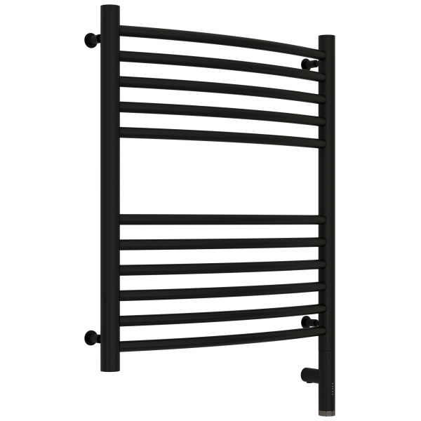 Полотенцесушитель электрический Сунержа Богема 3.0 выгнутая 600x500 провод справа матовый чёрный (31-5803-6050)