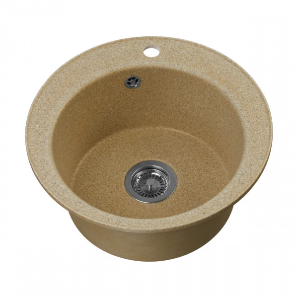 Мойка для кухни врезная Aquaton Шелли 500x500x213 песочный (1.A734.7.32S.S22.0)