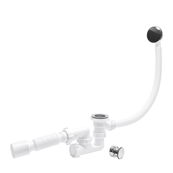 Обвязка для ванны АНИ с выпуском 1 1/2"*40 клик-клак, с гибкой трубой 375*40/50, (сетка) АНИ пласт (EC255S)