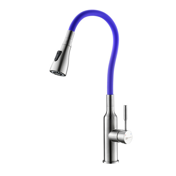 Смеситель для кухни Lemark Expert с гибким изливом матовый/фиолетовый (LM5082S-Violet) Смеситель для кухни Lemark Expert с гибким изливом матовый/фиолетовый (LM5082S-Violet)