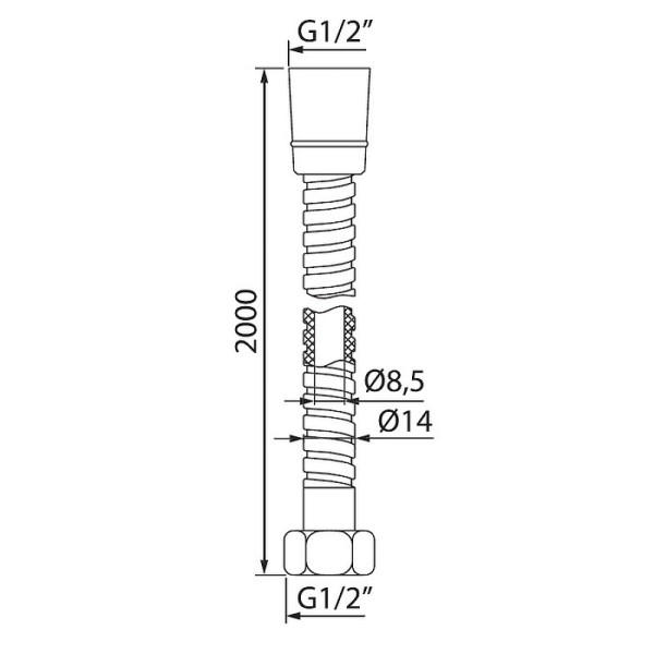 Шланг для душа Iddis Optima Home 120 см хром (A50211 1.2) Шланг для душа Iddis Optima Home 120 см хром (A50211 1.2)