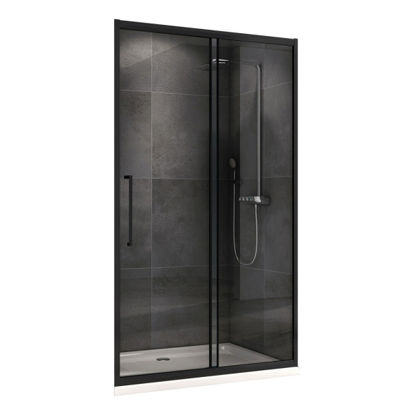 Душевая дверь Abber Diamant 180x195 стекло прозрачное, профиль хром (AG30180BH)