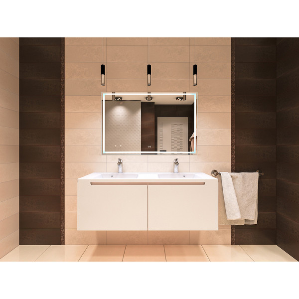 Зеркало Azario Ливия 120x80 - 2 сенсорный выключатель+двойной подогрев (ФР-00001767)