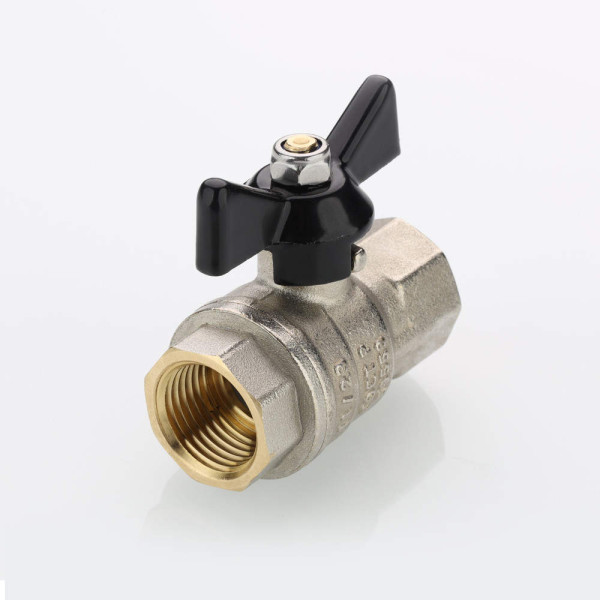 Кран 1/2" ВВ шаровый Valtec Perfect-ГОСТ (черная бабочка) VT.417.N.04 Кран 1/2" ВВ шаровый Valtec Perfect-ГОСТ (черная бабочка) VT.417.N.04