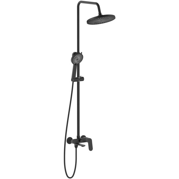 Душевая система с изливом Rea Marco Black mat (REA-P8545)