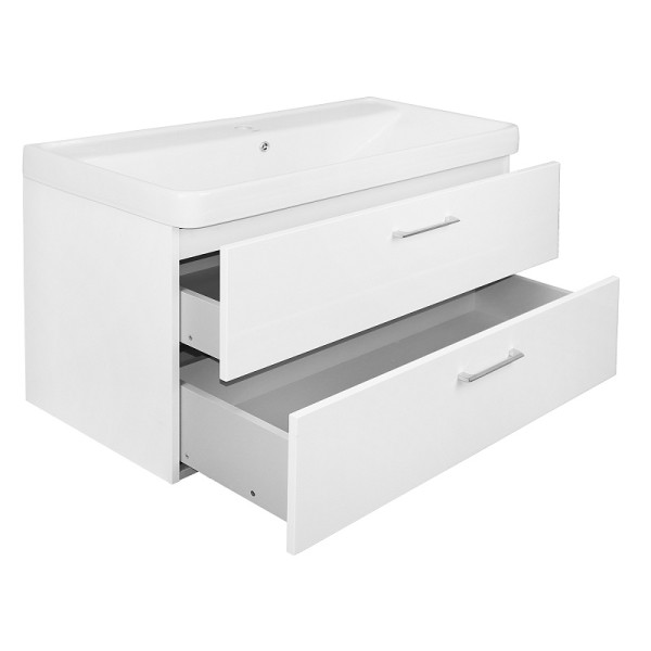 Тумба подвесная Azario с раковиной Ника 100 с раковиной Monte 100 (CS00089923)