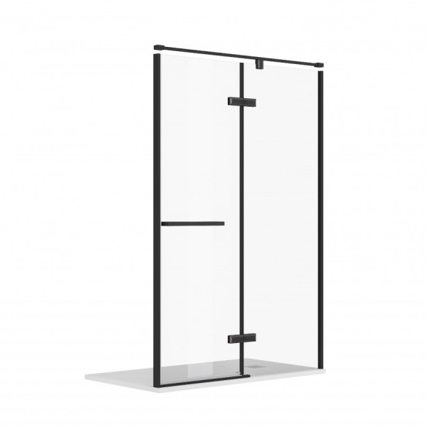 Душевая дверь Roca Akropolis 140x200  R стекло прозрачное, профиль черный матовый (Z.RU93.0.780.0)