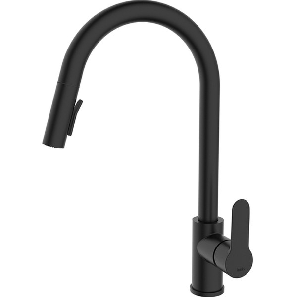 Смеситель для кухни Iddis Cuba с выдвижным изливом черный (CUBBLP0i05) Смеситель для кухни Iddis Cuba с выдвижным изливом черный (CUBBLP0i05)