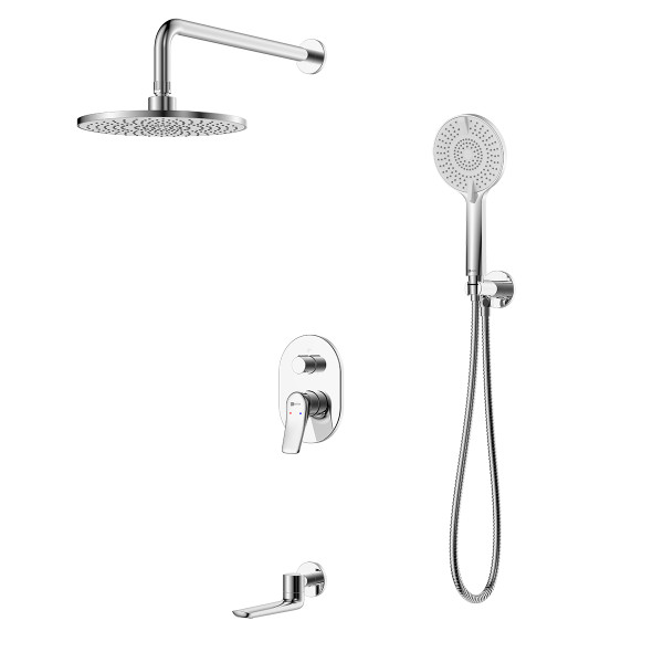 Смеситель для ванны и душа Lemark Ortus встраиваемый хром (LM11322C)