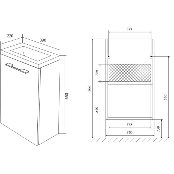 Тумба напольная 1Marka Ноктюрн 390*246*650 белая (У37625) Тумба напольная 1Marka Ноктюрн 390*246*650 белая (У37625)