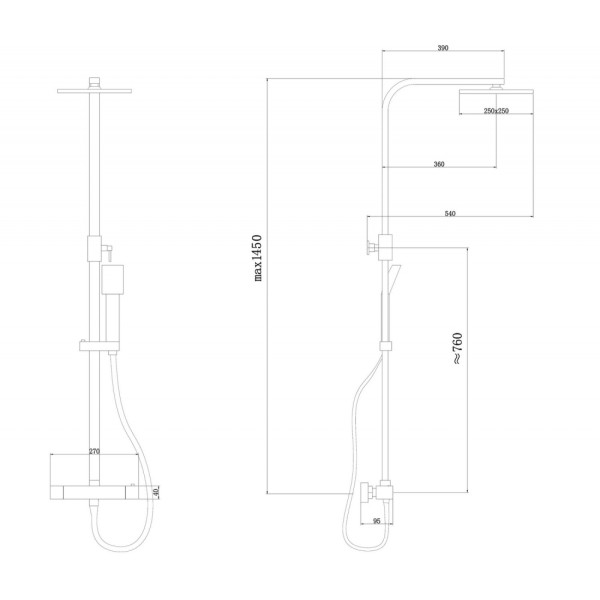 Душевая система Abber Daheim  белый матовый (AF8260WL)