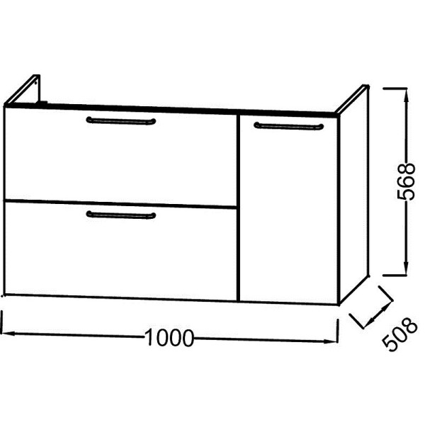 Тумба подвесная Jacob Delafon Odeon Rive Gauche 100 дуб табак (EB2544-R9-E52) Тумба подвесная Jacob Delafon Odeon Rive Gauche 100 дуб табак (EB2544-R9-E52)