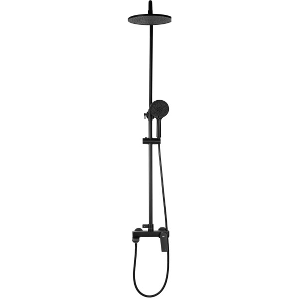 Душевая система с изливом Rea Avalon Black mat (REA-P8811)