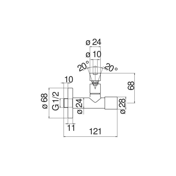 Переходник Nobili золотой (AV00121/21RCP)