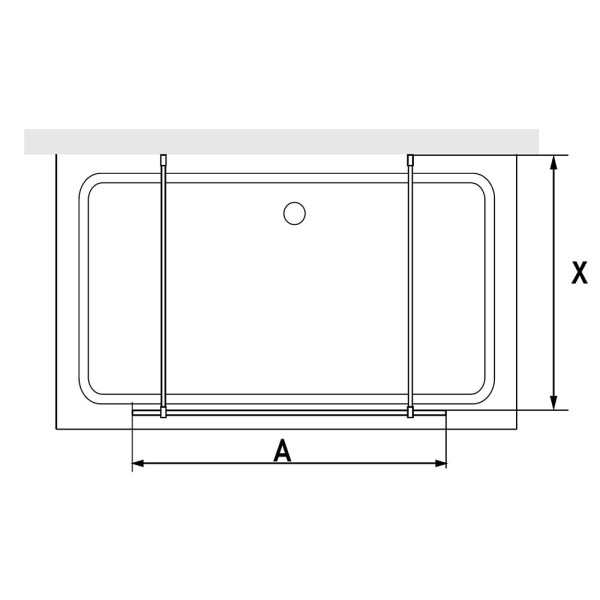Душевая перегородка RGW WA-018B 1000 стекло рисунок-черный принт, профиль черный (35101810-84)