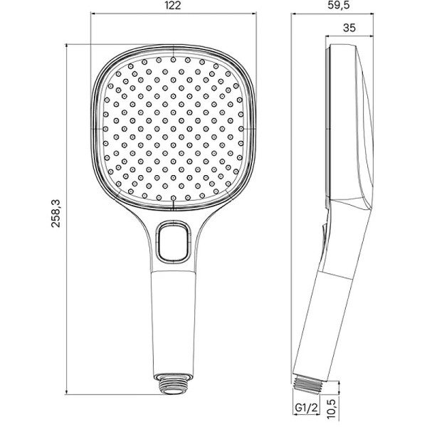 Душевая лейка Milardo Ideal Spa хром (ILS3FC0M18)