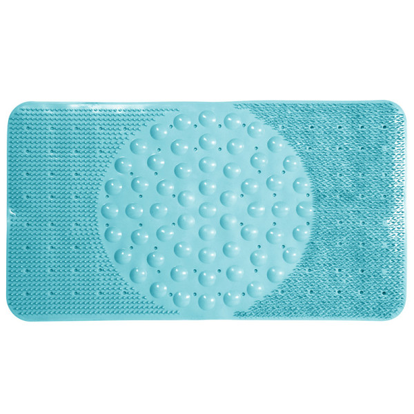 Коврик для ванной Melodia ПВХ Massage прямоугольный массажный 66x38cм голубой (MK005)