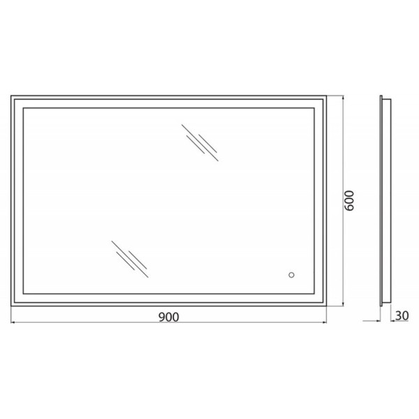 Зеркало с подсветкой BelBagno SPC-GRT 90x60 с подогревом (SPC-GRT-900-600-LED-TCH-WARM) Зеркало с подсветкой BelBagno SPC-GRT 90x60 с подогревом (SPC-GRT-900-600-LED-TCH-WARM)