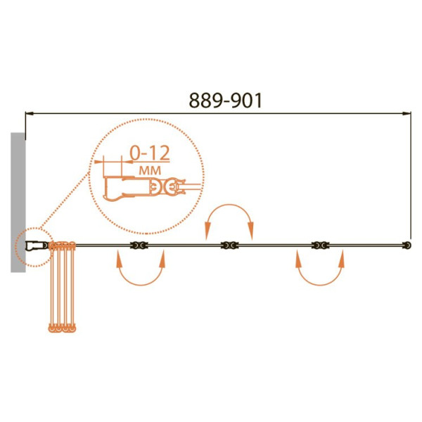 Душевая шторка для ванны Cezares Relax 90x140 стекло прозрачное, профиль белый (RELAX-V-4-90/140-C-Bi) Душевая шторка для ванны Cezares Relax 90x140 стекло прозрачное, профиль белый (RELAX-V-4-90/140-C-Bi)