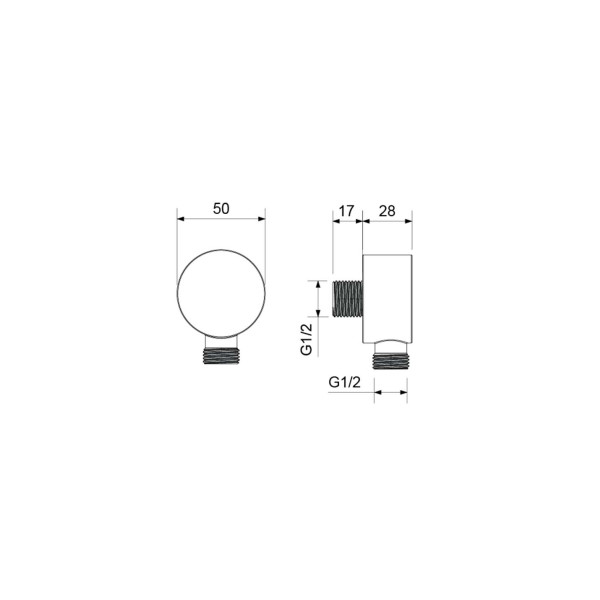 Шланговое подсоединение Aquatek черный матовый (AQ2457MB)