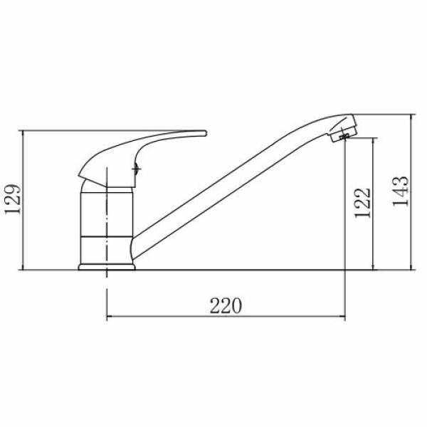 Смеситель для кухни Fashun хром (A4203)