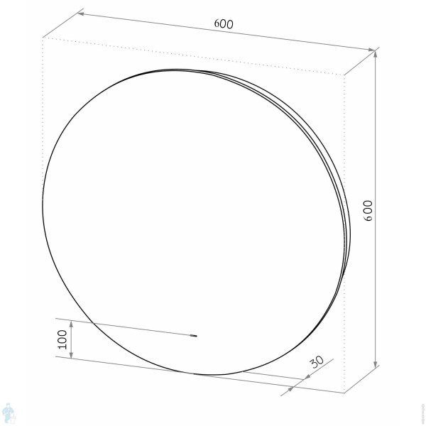 Зеркало с подсветкой Ajour ECO D 600 (ЗЛП2806)