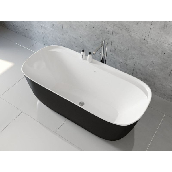 Ванна акриловая Aquanet Family Fine 170х78 белый/черный матовый Black matte слив-перелив (292985)