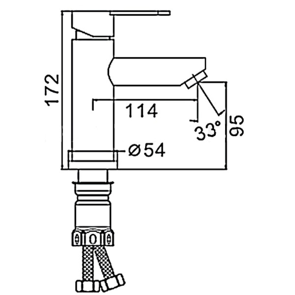 Смеситель для раковины Esko Ontario хром (OL 26)