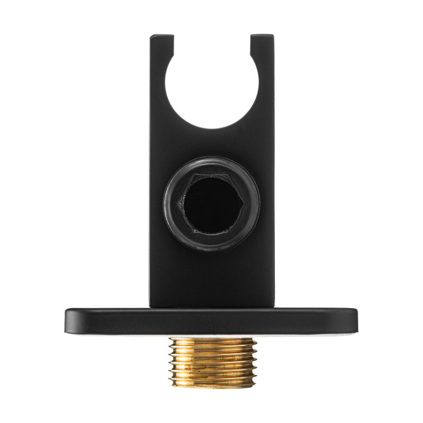 Подсоединение шланговое Swedbe Platta с держателем для лейки черный (5504B)