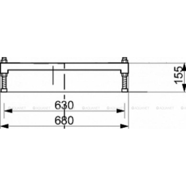 Ножки для ванны Aquanet шириной 70 мм с регулируемыми опорами (332879)