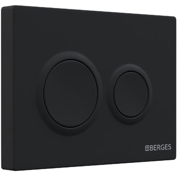 Клавиша смыва Berges Novum L5 O5 Soft Touch, черная (40065)