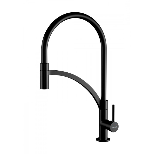 Смеситель для кухни Santek Брукс с гибким изливом черный (WH5A45013N001)