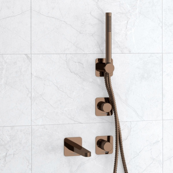Смеситель для ванны и душа WasserKRAFT бронзовый (A8851.309.311.290.292.291)