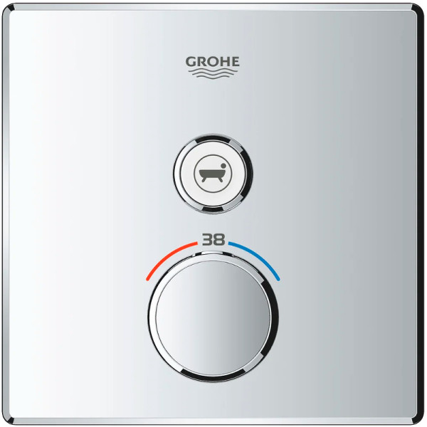 Смеситель для душа Grohe Grohtherm SmartControl внешняя часть с термостатом хром (29123000)