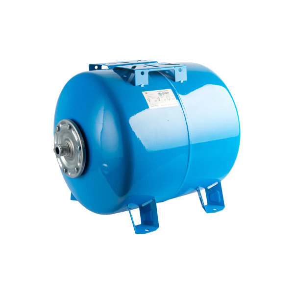 Бак расширительный для систем водоснабжения Stout 80 л. (10 бар, синий, горизонтальный) (STW-0003-000080)